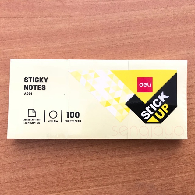 

Sticky Notes 1.5x2 A00153 Yellow