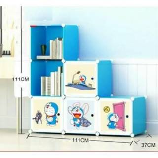  LEMARI  BAJU  ANAK KABINET CABINET  BOX PLASTIK  6 PINTU 