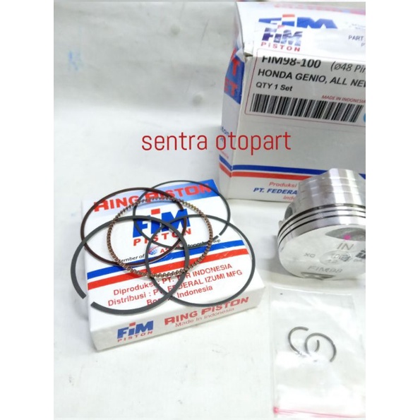 Piston seher kit beat led 2020 scoopy 2021 genio oversize 100 fim