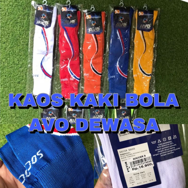 TERBARU KAOS KAKI SEPAK BOLA FUTSAL DEWASA AVO ORIGINAL