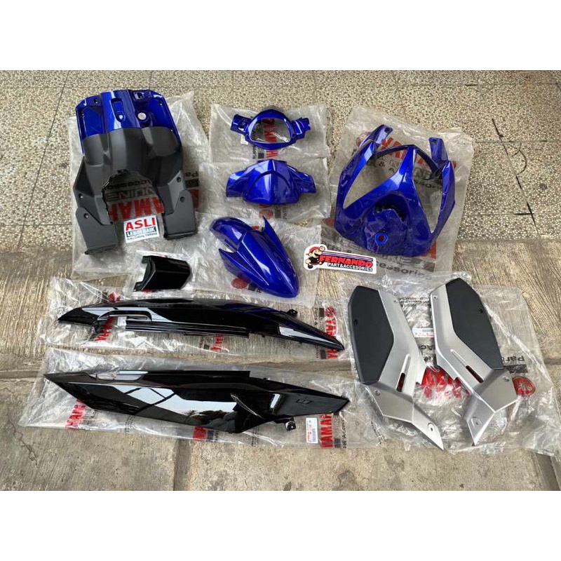 Jual Cover body nouvo z full alus set 2006 2007 biru original ygp