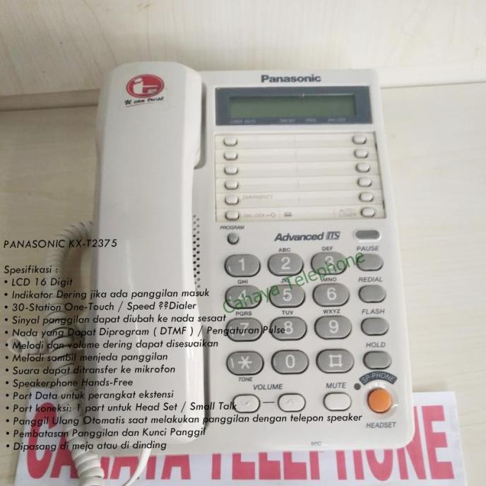 Headset Telepon Panasonic KX T2375