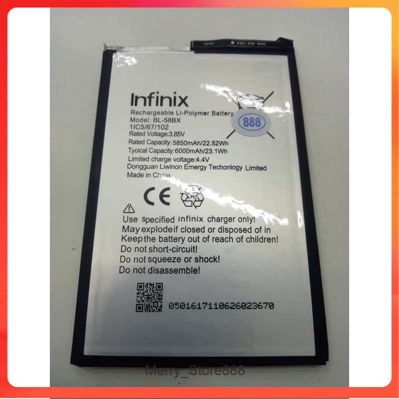Batere Battery Batere Batre Baterai Infinix hot 9 play X680 BL-58BX BL58BX BL 58BX