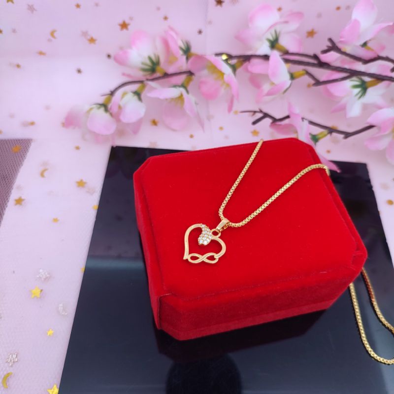 Kalung gold love permata yaxiya