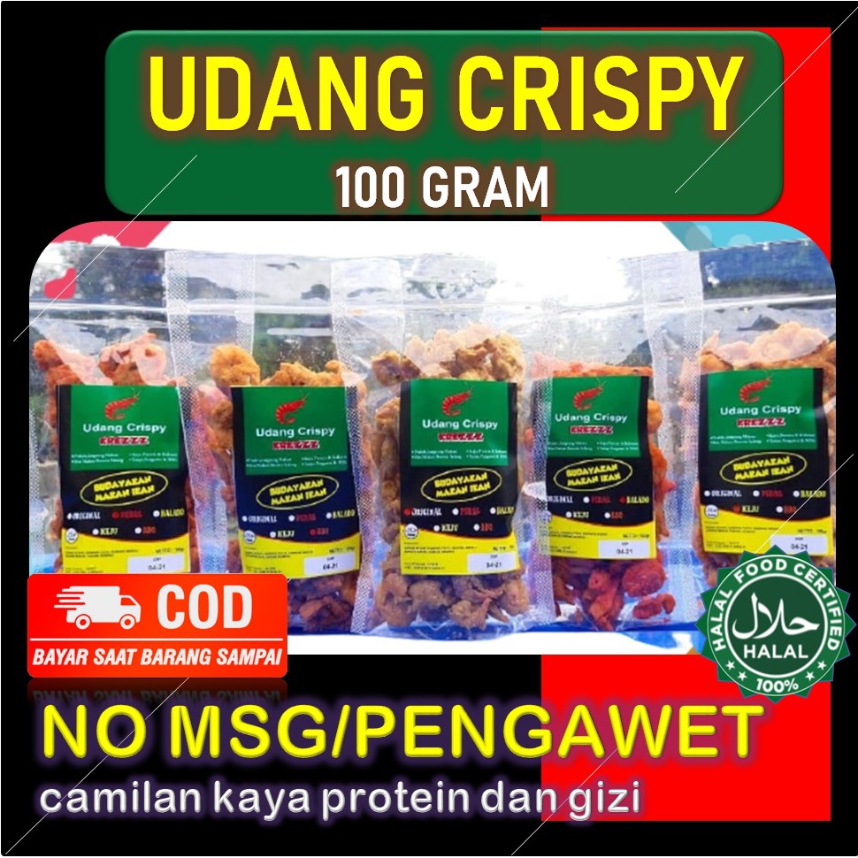 

Snack Cemilan Sehat KREZZ Udang Crispy camilan Jaman Now