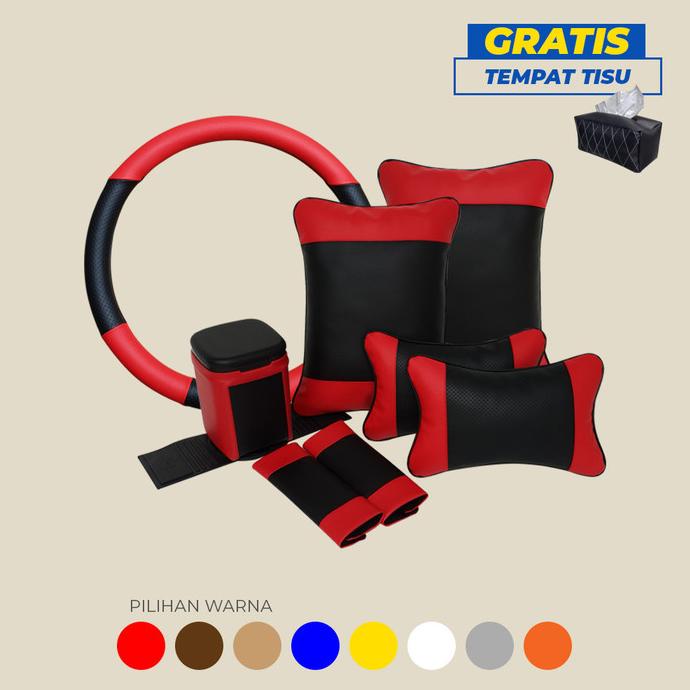 Aksesoris Mobil - Set Bantal Mobil 6 in 1 / Bantal Mobil Komplit