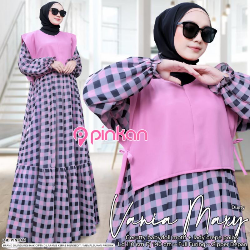 Dress Muslim Gamis lebaran VANIA MAXY PINKAN