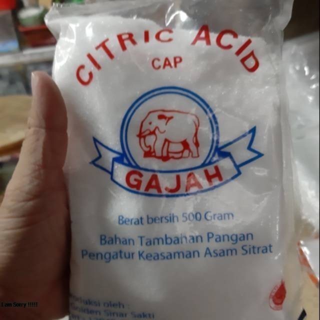 

Citrun Citrit Acid Cap Gajah 500 Gram & 50 Gram