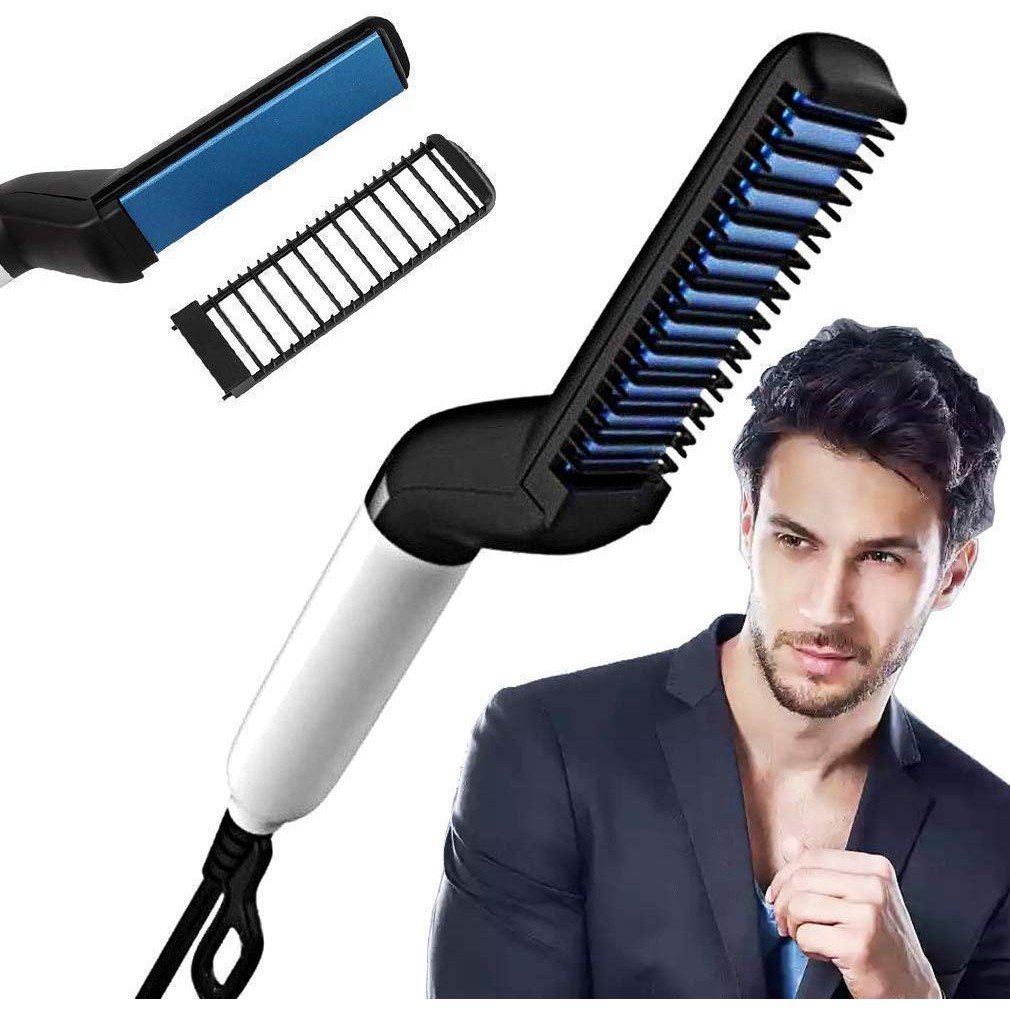 Catok Sisir Rambut Modelling Comb, Han River Sisir Pelurus Rambut, Sisir Elektrik Listrik Pria