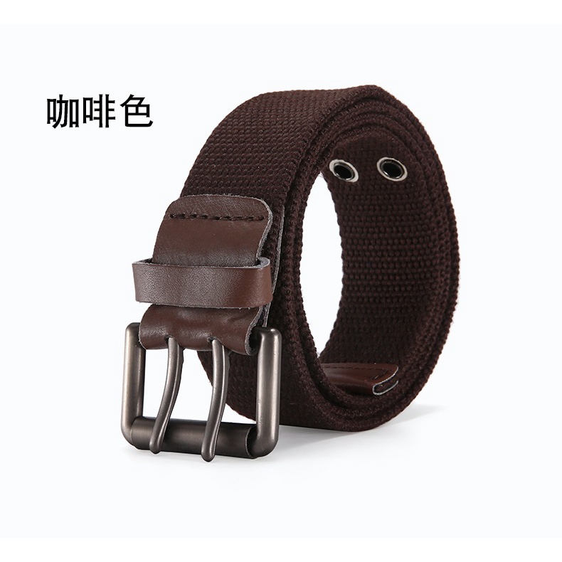 Ikat Pinggang Gesper Ganda Sabuk Kanvas Tebal Kualitas Mantap Men Belt S056