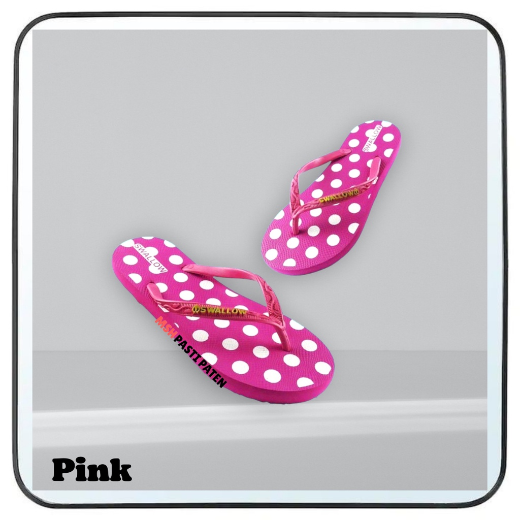 Sandal swallow polkadot Sandal jepit Sandal teplek Sandal tipis Sandal rumah Sandal enteng