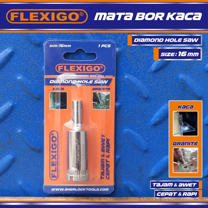 Mata Bor Kaca  Dan Granite 16 mm Original Flexigo Diamon Hole Saw