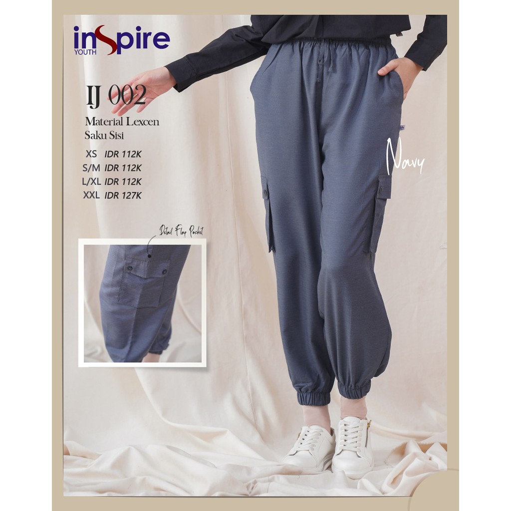 Inspire IJ 02 Celana Jogger Bawahan Wanita Celana Panjang Polos Jogger Wanita