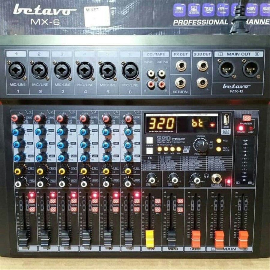 Mixer audio bluetooth betavo mx6 original amplifier 6 channel Mx 6