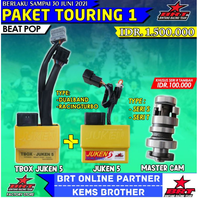 ECU BEAT POP BRT ECU JUKEN 5 BEAT POP PLUS T BOX PAKET TOURING 1 PLUS CAM BRT