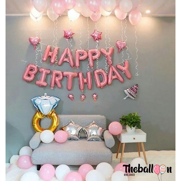 PAKET DEKORASI ULANG TAHUN PINK