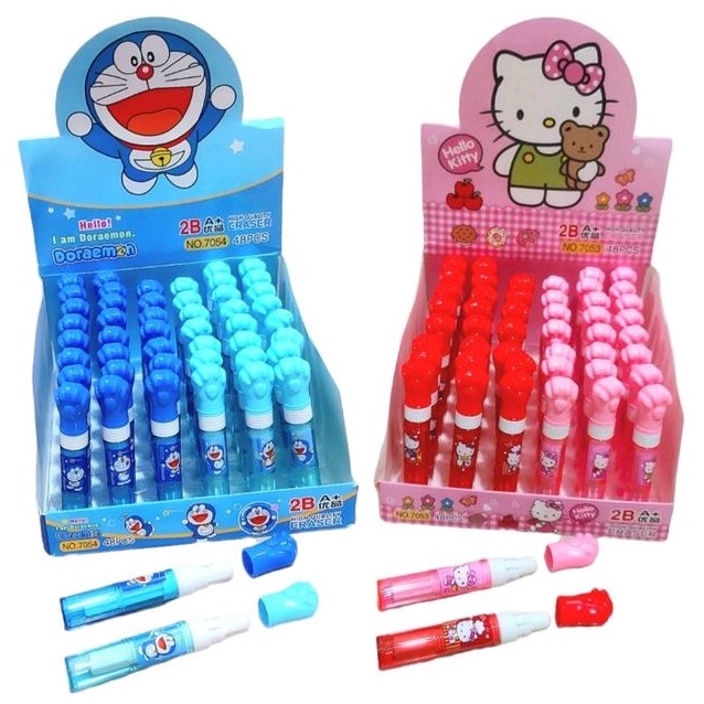 

Penghapus pensil Tulis Stick Fancy Motif Doraemon Hello kitty 1 pcs