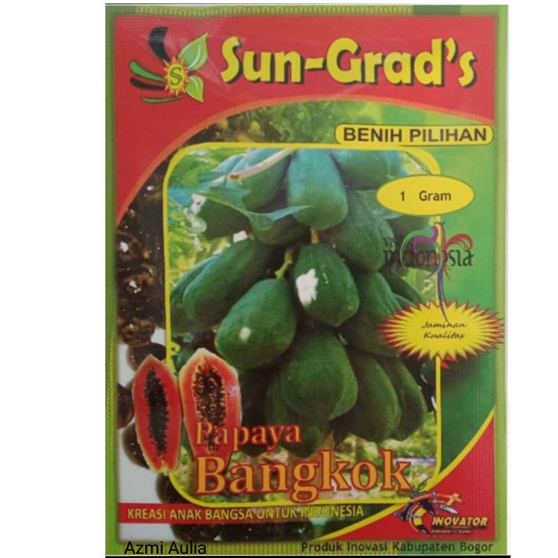 Benih Pepaya Bangkok Sun Grads 1gram - Bibit Pepaya Thailand - Benih Pepaya - Bibit Pepaya Bangkok- 