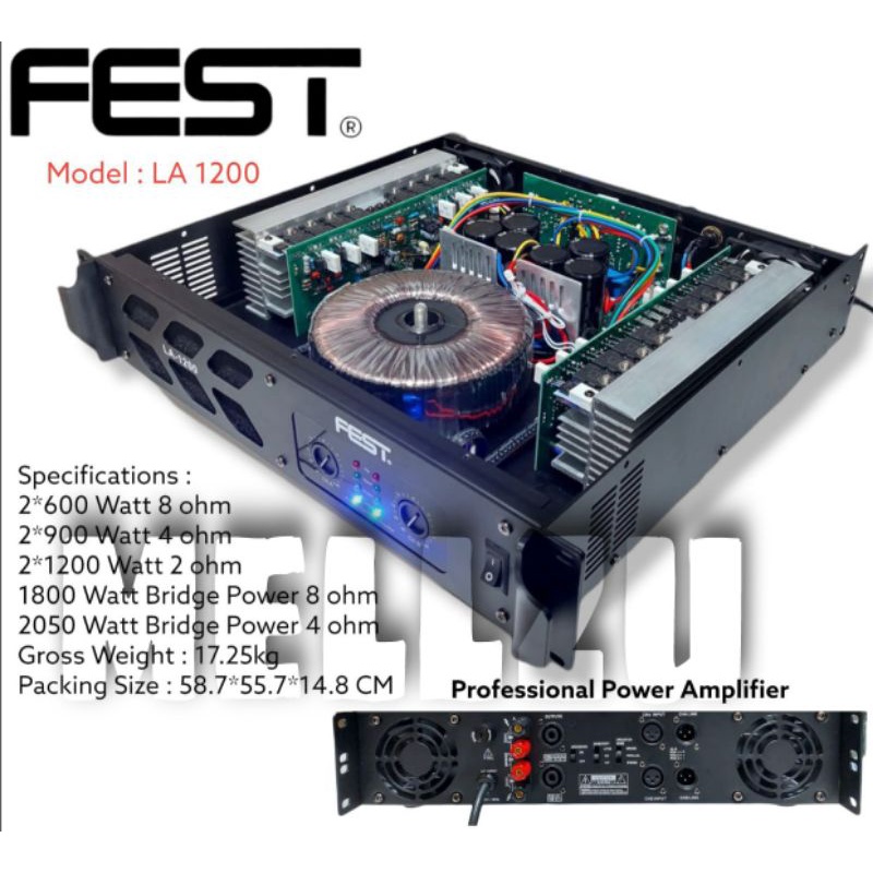 Power FEST LA1200 Amplifier Fest LA 1200