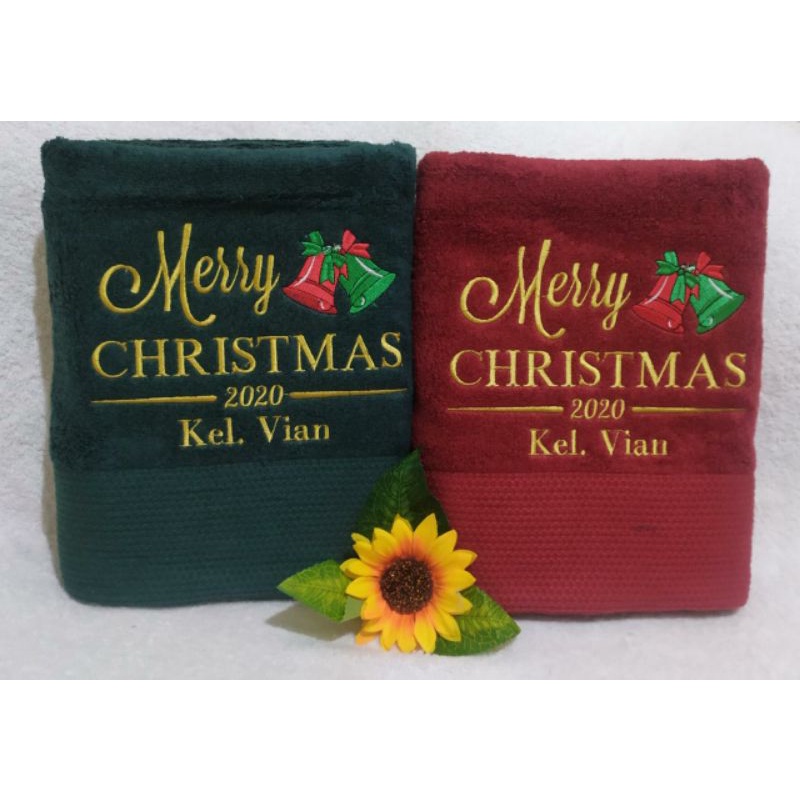 handuk bordir natal