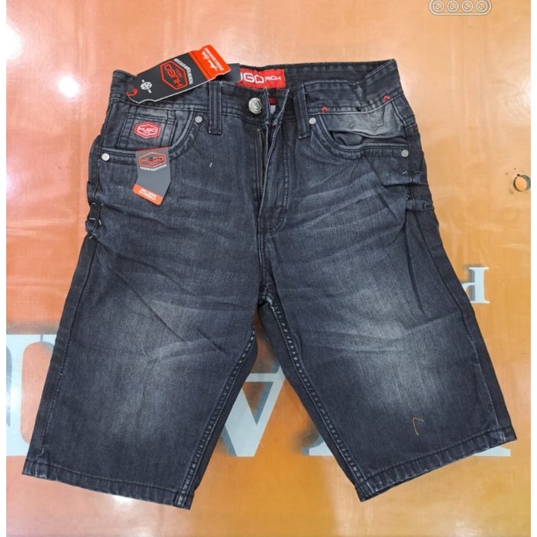 celana jeans pendek cowok brand HUGO premium denim