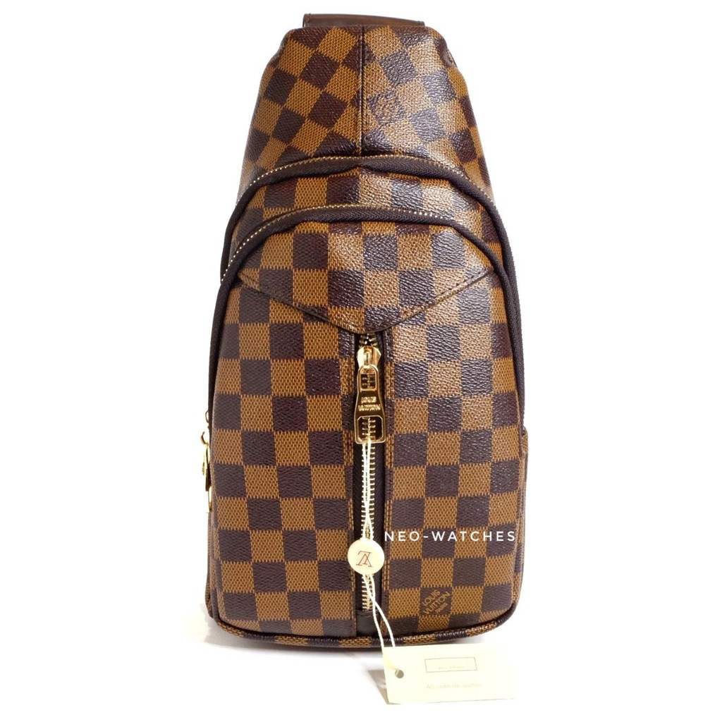 Tas Slempang Pria Selempang Sling Bag Cross Body Shoulder Bag Cowok Kulit Branded Import Cowo lv8803