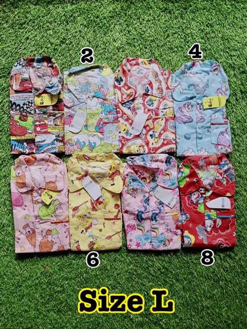 Piyama anak katun catra merk Rysya usia 1-12 thn nablfashion