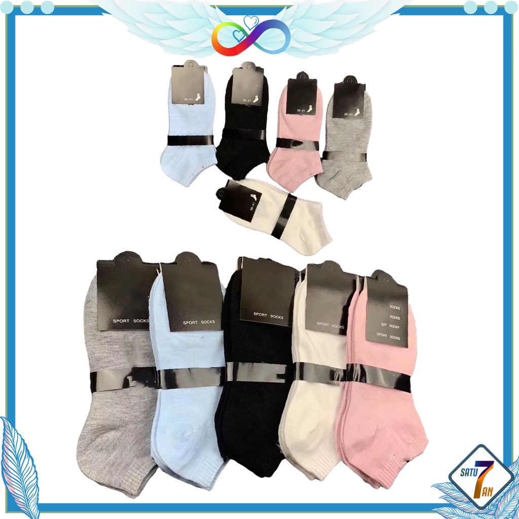 Kaos Kaki Ankle Unisex Kaos Kaki Pendek Semata Kaki Dewasa Korea Import Short Socks Satu7an KK08