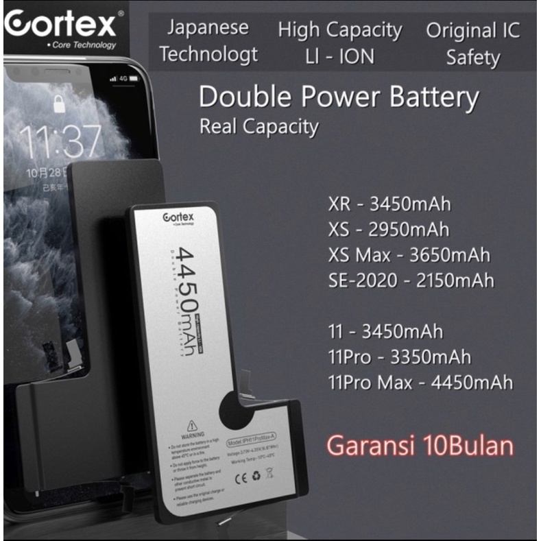 Cortex  - Double Power Baterai - Battery - High Capacity - Batre  - Batrai SE 2020