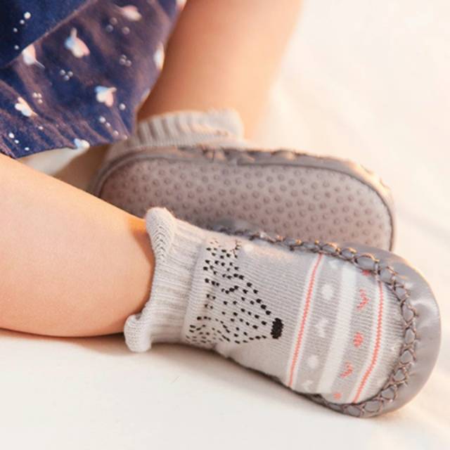 Pattern Moccasins Sepatu Bayi Prewalker Kaos Kaki Anak Import