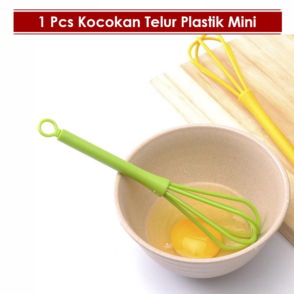 Kocokan Telur Plastik Mini Pengocok Adonan Kue Mixer Manual SPBU88