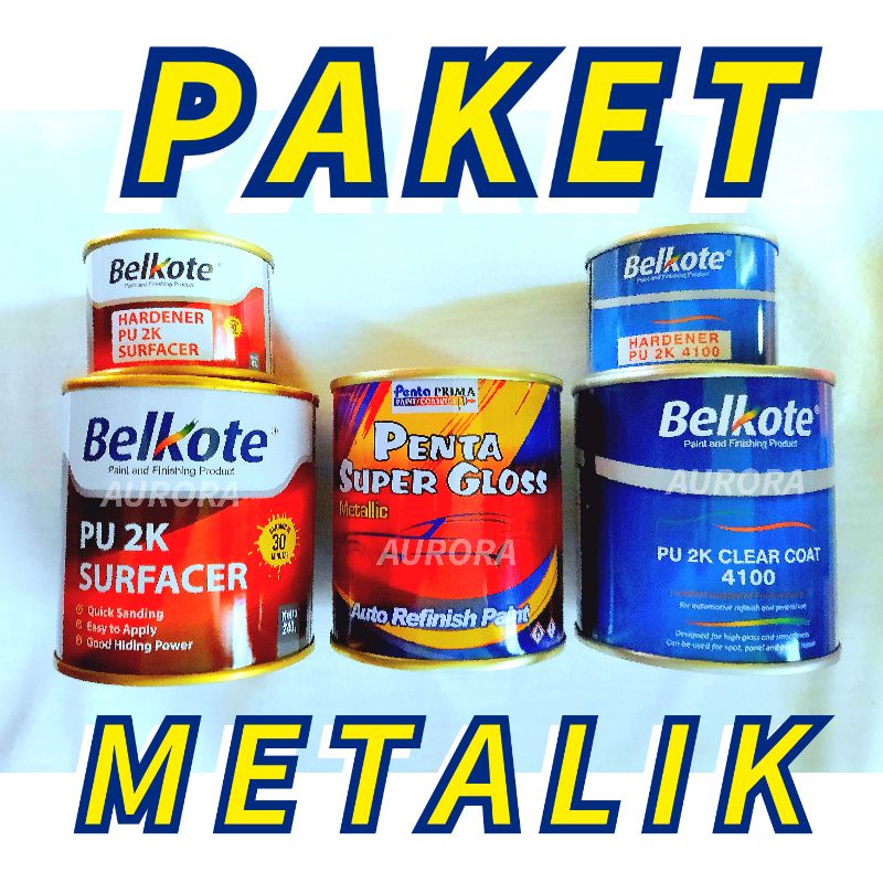PAKET Epoxy + Warna Metalik Penta Super Gloss + Clear