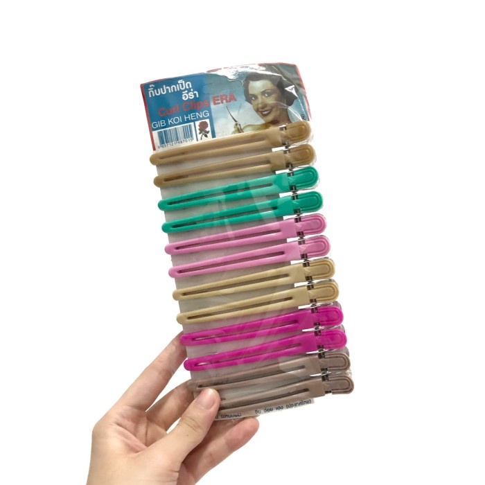 ༺ COD AKTIF ༻ Jepit Buaya / Bebek / Poni / Salon / Aligator - Made in Thailand /12pc