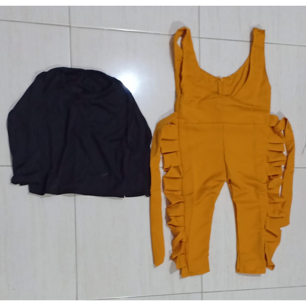 QF ST KIDS JUMPSUIT TALI YELLOW BAJU ANAK USIA 2-4 TAHUN