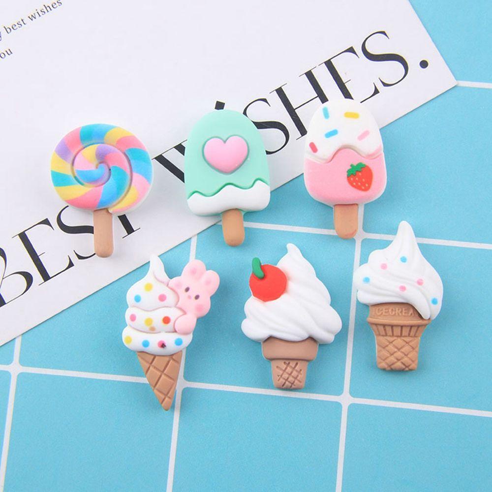 Lanfy Aksesoris Jepit Rambut Datar Kembali DIY Resin Mini Lollipop Phone Case Hias