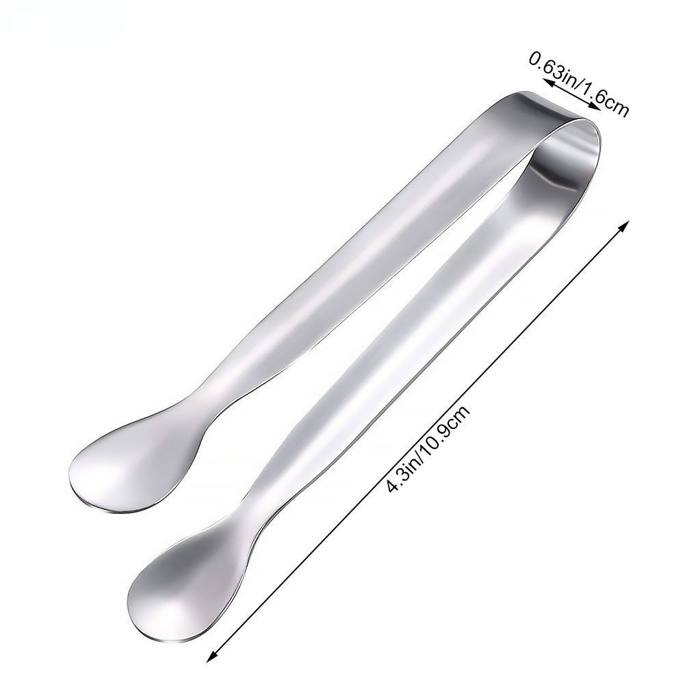 Klip Penjepit Es Batu / Roti / BBQ Portable Anti Slip Bahan Stainless Steel Untuk Aksesoris Dapur
