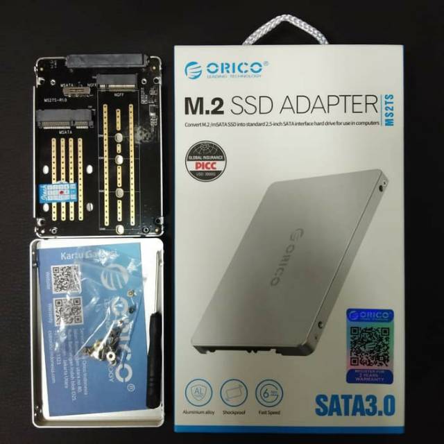 Orico MS2TS Casing External SSD M2 NGFF/M.2 SSD Adapter SATA