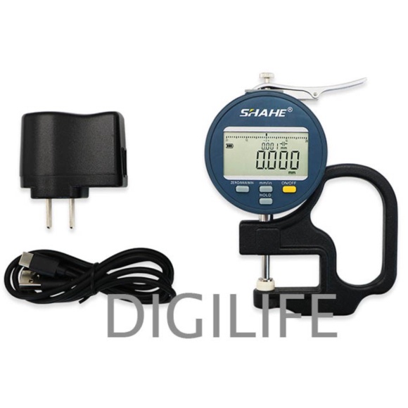 

Ready Stock Digital Thickness Gauge 0.001mm 0-10mm Shahe USB PC Micrometer Plastic