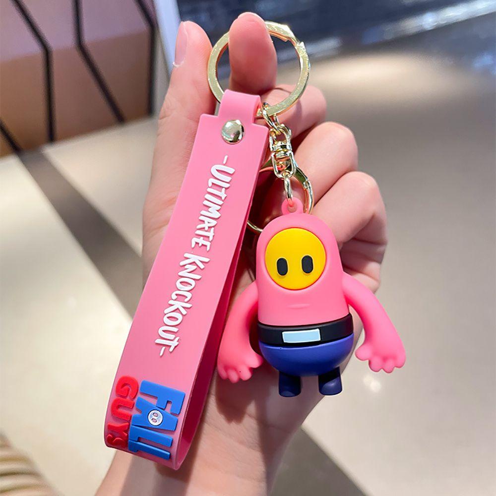 [Elegan] Kartun Gantungan Kunci Lucu Perempuan Pria Hadiah Jatuh Cowok Kunci Mobil Tergantung Ransel Liontin Game Figure Key Lanyard