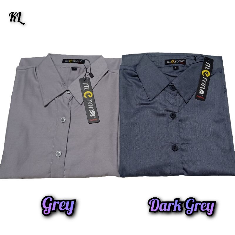 Kemeja Wanita Katun Toyobo Grade A Size M L XL XXL Slim fit Kemeja Basic Baju Atasan Kerja Wanita Lengan Panjang