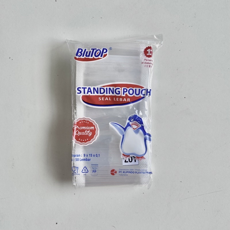 Standing Pouch 9x15 Seal Lebar (Double Seal) isi 50