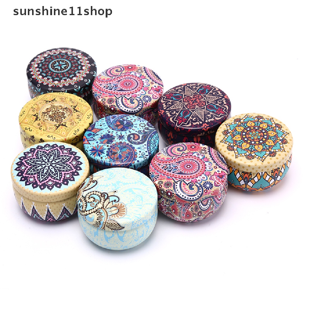 Sho Kotak Tempat Menyimpan Permen &amp; Teh Desain Floral Gaya Retro