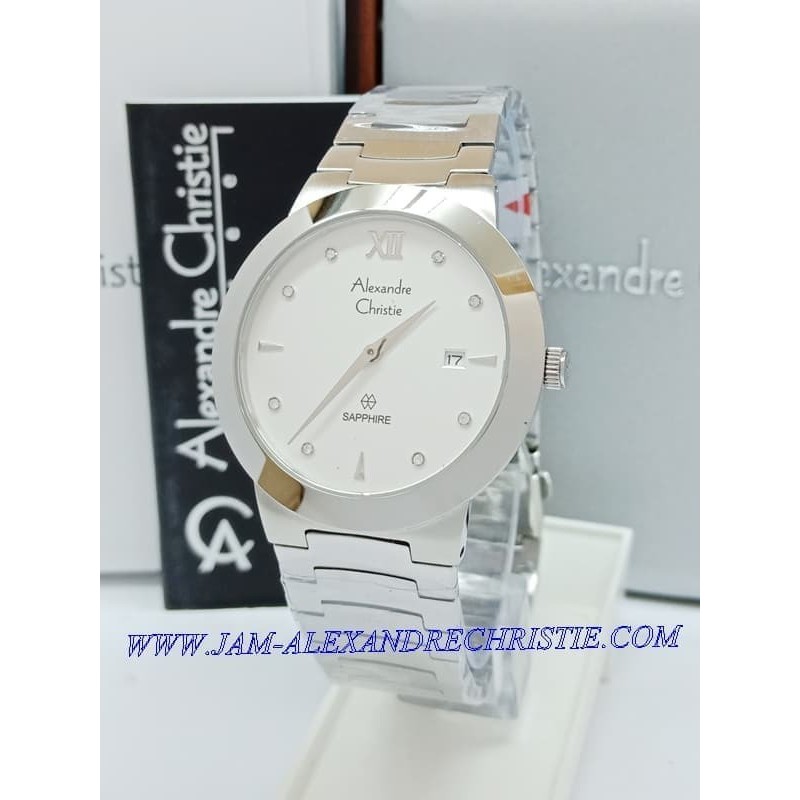 ORIGINAL ALEXANDRE CHRISTIE AC 8569 PRIA SHAPPHIRE SILVER WHITE ORIGINAL