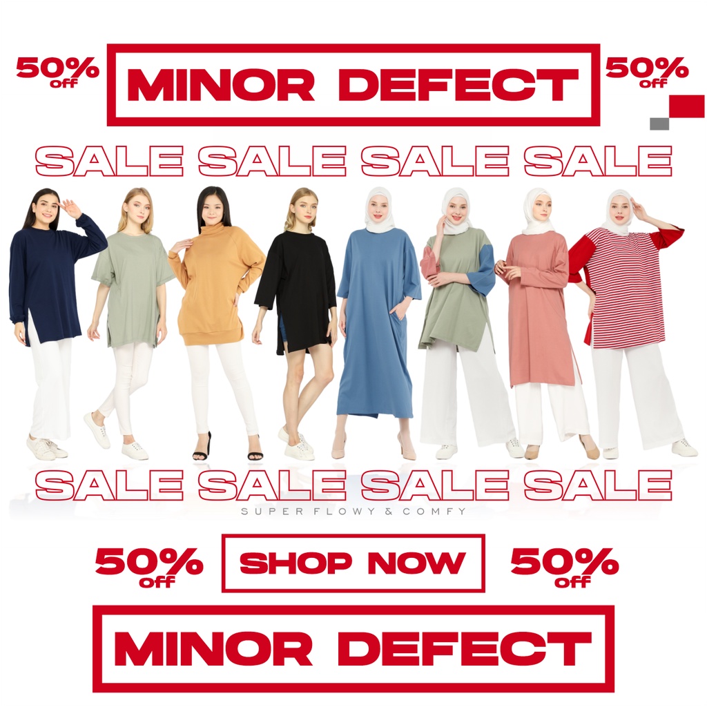 Baju JUMBO Atasan OVERSIZE Wanita BIG SIZE - CLEARANCE SALE - Minor Defect Non QC Reject