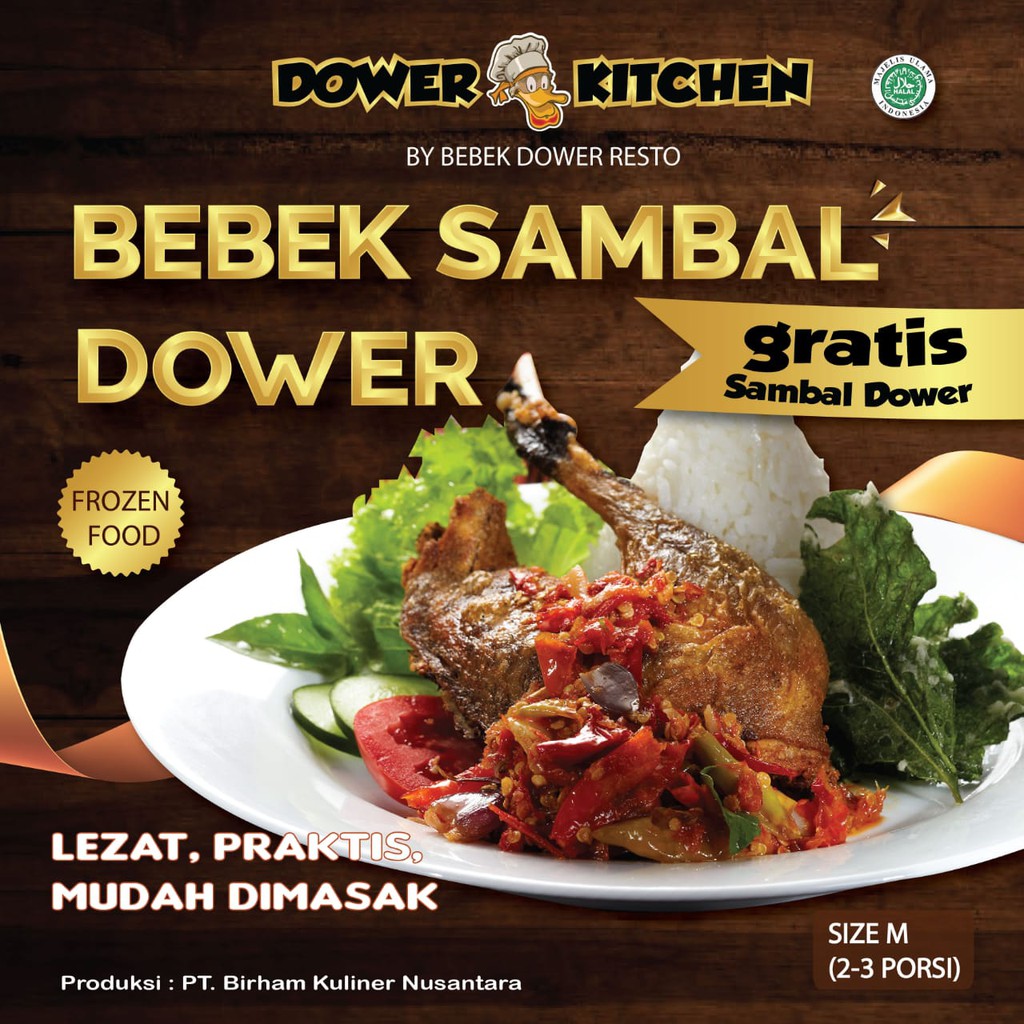 

FROZEN FOOD BEBEK OVEN INSTAN SAMBAL DOWER (XL) 4-5 PORSI