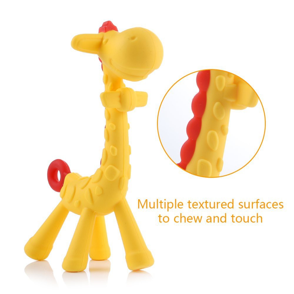 Mainan Gigitan Teether Bayi Jerapah Pisang Giraffe Banana Baby Teether Silicon BPA Free