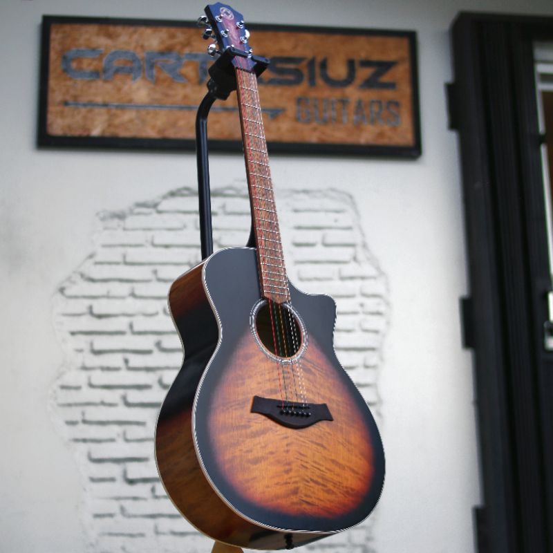 PROMO BONUS 200RIBU Gitar Akustik Original Cartesiuz Cutaway bisa pasang Elektrik
