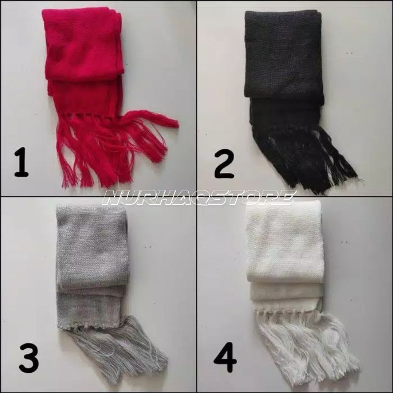 Syal Rajut Handmade Dewasa scarf shawl Syal Polos