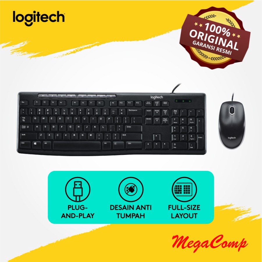 Keyboard Mouse Logitech MK200