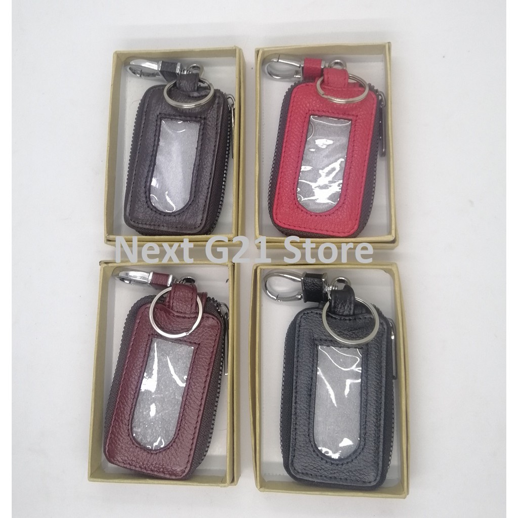 Dompet Remote dan STNK Mobil Hyundai, Model Kotak, Kulit sapi asli